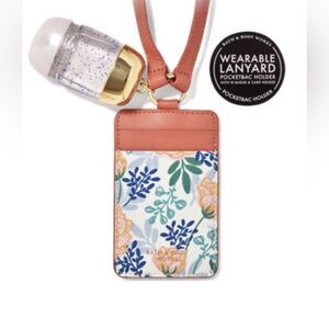 Bath & Body Works Floral Wearable Lanyard Pocketbac Holder With ID Card Holder